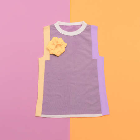 blouse lady with fashion accessories flower. Vanilla styleの写真素材