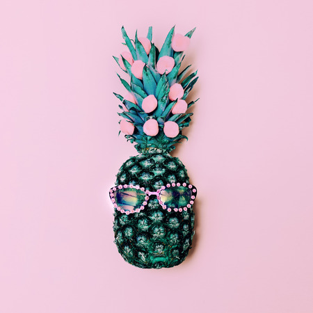 Fashion Lady Pineapple. Pretty In Pink