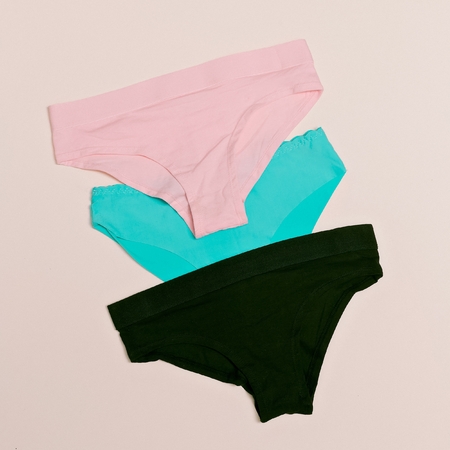 Cute lingerie. Fashion concept. Set panties for girl. Ordinary days Vanilla Fashion Style