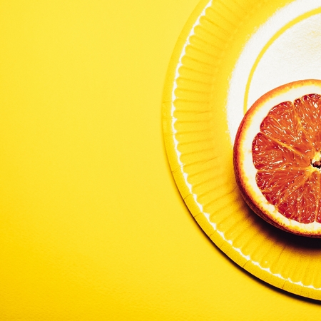 Orange minimal art fashionの写真素材