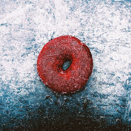 Glitter Donut Fashion concept Shining snow fast food Minimal Designの写真素材