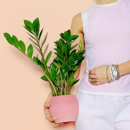 Vanilla Summer Style. Pastel colors trend. Glamorous Clothing & Accessoriesの写真素材