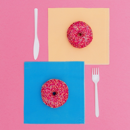 Set Donut Fast food fashion art Creative designの写真素材