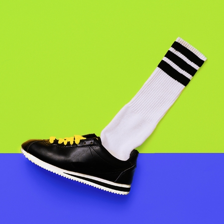 Fashion Training Sneakers. Art minimal style designの写真素材