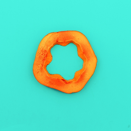 Papaya Orange Love fruit. Fresh tropical ideas. Minimal Creative artの写真素材