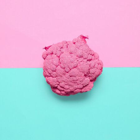 Cabbage pink paint. Art gallery Minimal design creativeの写真素材