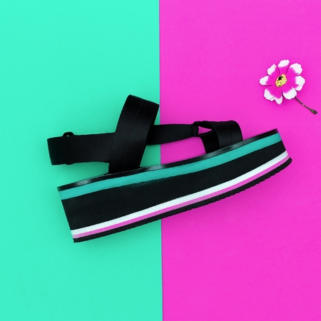 Stylish Summer. Fashion sandals with platform