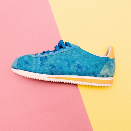 Stylish sneakers. Minimal fashion designの写真素材