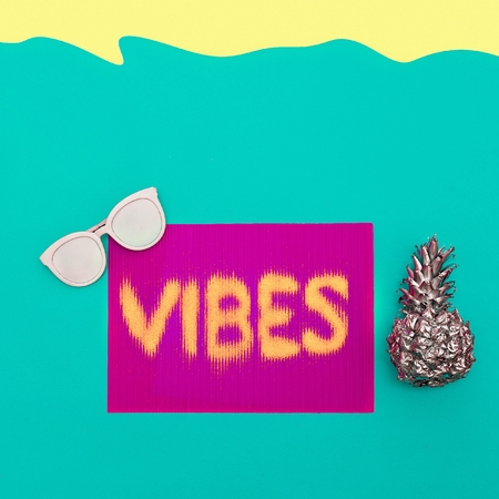 Sea hipster vibes Minimal art designの写真素材