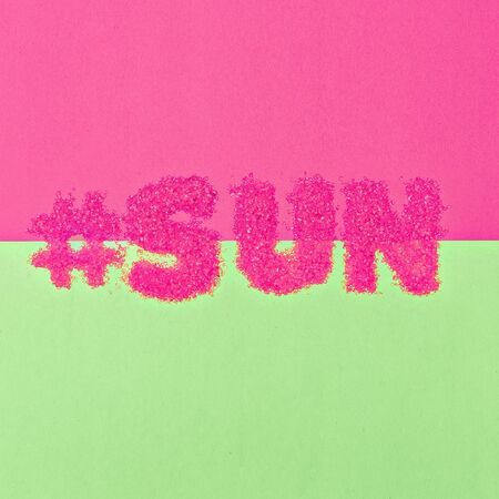 Hashtag Sun Minimal art styleの写真素材
