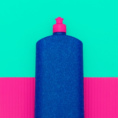 detergent bottle. Minimal art designの写真素材