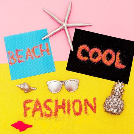 Beach Trend Set Minimal Design Fashion Artの写真素材
