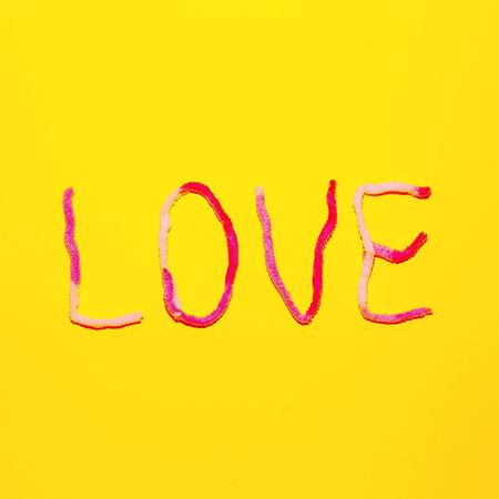Text Love Candy Color Fashion minimal artの写真素材