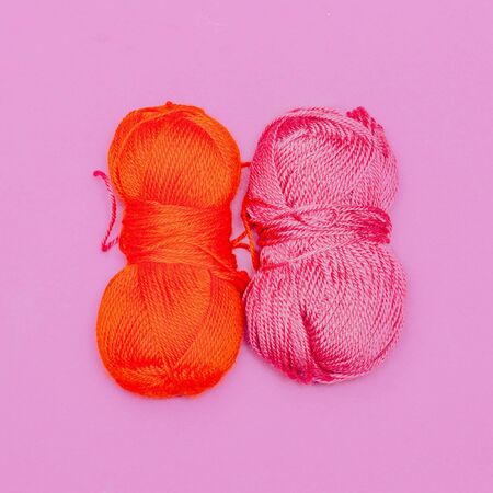 Yarn. Hobby. Minimal art designの写真素材