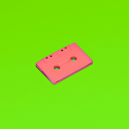 Audio cassette. Vintage minimal styleの写真素材