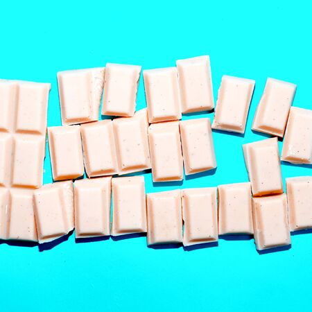 White chocolate. Minimal art designの写真素材
