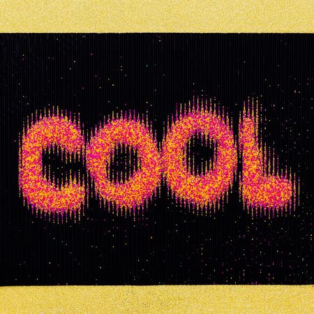 Text of sequins. ?ool minimal artの写真素材