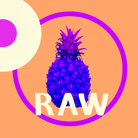 Contemporary Art. Raw and vegan concept. Fashion design project for vegan peopleの写真素材