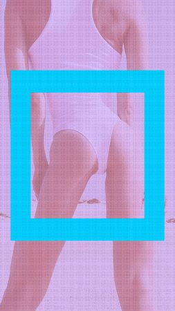 Stylish wallpaper  for smart phones and desktop.  Girl beach summer hot vacation moodの写真素材