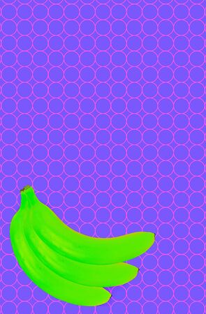 Fashion aesthetic moodboard walpappers.  Creative banana on geometry backgroundの写真素材