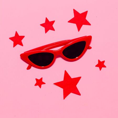 Fashion flat lay minimal design art conceptの写真素材