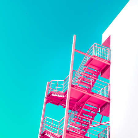 Balcony. Minimal fashion design.の写真素材