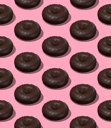 Seamless isometric 3d render pattern. Minimal design. Ice-cream lover, Restaurant, candy shop, food delivery conceptの写真素材