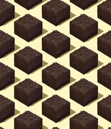 Seamless isometric 3d render pattern. White Chocolate donuts. Minimal design. Donuts lover, Restaurant, bakery candy shop, food delivery conceptの写真素材