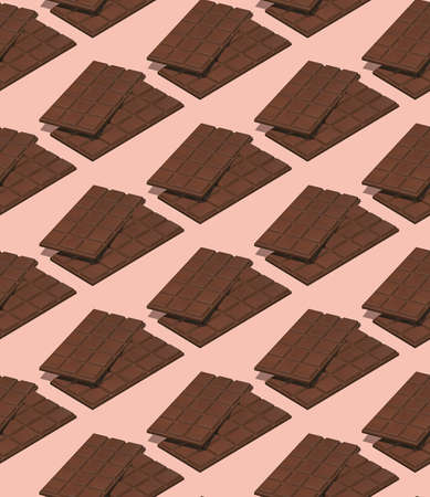 Seamless isometric 3d render pattern. White Chocolate donuts. Minimal design. Donuts lover, Restaurant, bakery candy shop, food delivery conceptの写真素材