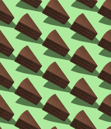 Seamless isometric 3d render pattern. Creative animal print cake. Minimal design. Restaurant, bar, sweet candy shop, food delivery conceptの写真素材