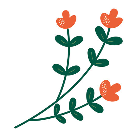 flower. Vector illustration of a stylized plant in cartoon style. isolated on a white background.のイラスト素材