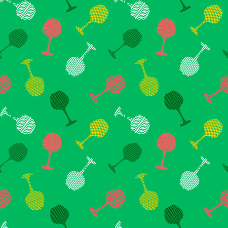 Seamless background with wine glasses. Design element for tasting, menu, wine list, winery, shop. vector illustration.のイラスト素材