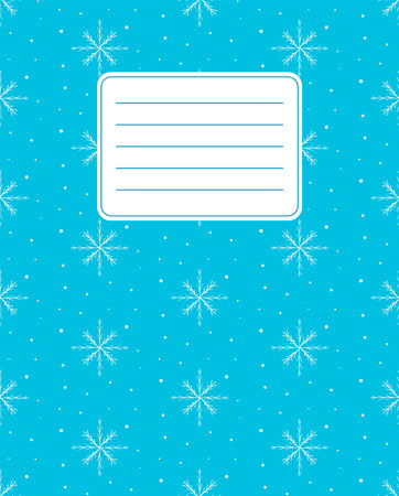 Design of covers for notebooks, planners with the image of snowflakes. Vector illustration in cartoon style.のイラスト素材