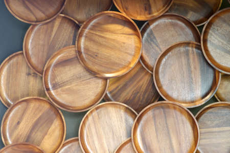 Abstract wooden tray backgroundの写真素材