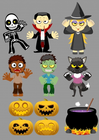 Halloween Character set 1のイラスト素材