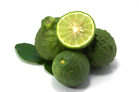 Bergamot fruits in isolated white background
