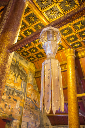 Northern Thai Style Lantern, Nan, Thailand.のeditorial素材