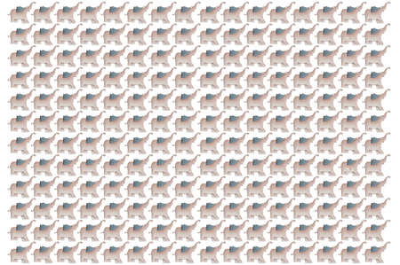 Pattern of fabric elephantsの写真素材