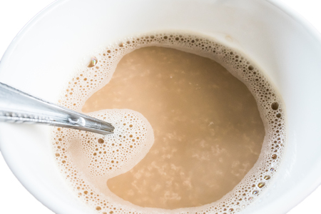 Closeup hot drinks in the morningの写真素材