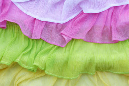 Curve of cotton with colorfulの写真素材