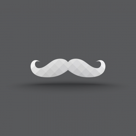 Vector of transparent mustache icon on isolated backgroundのイラスト素材