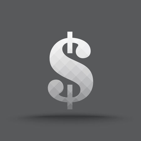 Vector of transparent dollar sign icon on isolated backgroundのイラスト素材