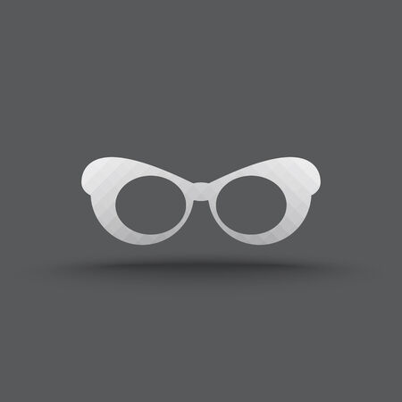 Vector of transparent glasses icon on isolated backgroundのイラスト素材