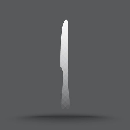 Vector of transparent dinner knife icon on isolated backgroundのイラスト素材