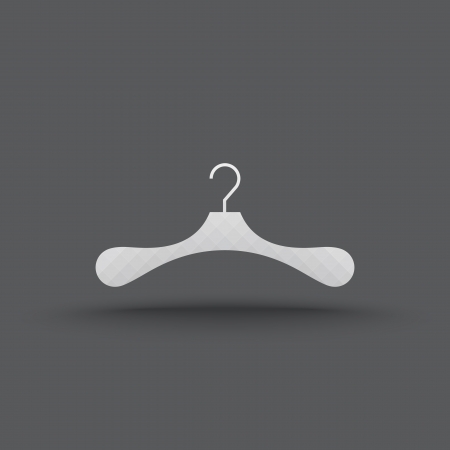 Vector of transparent hanger clothes icon on isolated backgroundのイラスト素材