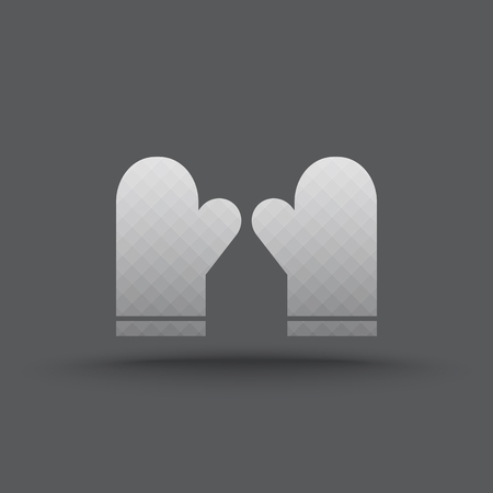 Vector of transparent kitchen gloves icon on isolated backgroundのイラスト素材