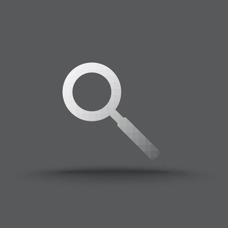 Vector of transparent magnifying glass icon on isolated backgroundのイラスト素材