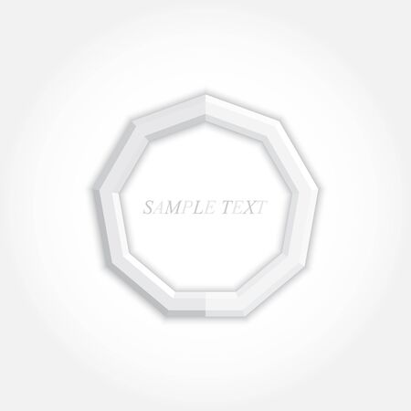 3d abstract background and nonagon icon design, vector のイラスト素材