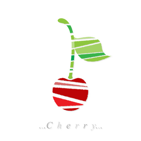 cherry icon on isolated white backgroundのイラスト素材