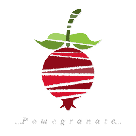 pomegranate icon on isolated white backgroundのイラスト素材